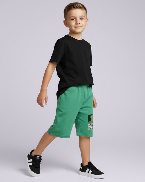 Bermuda Infantil Moletinho Hulk Marvel Verde 8