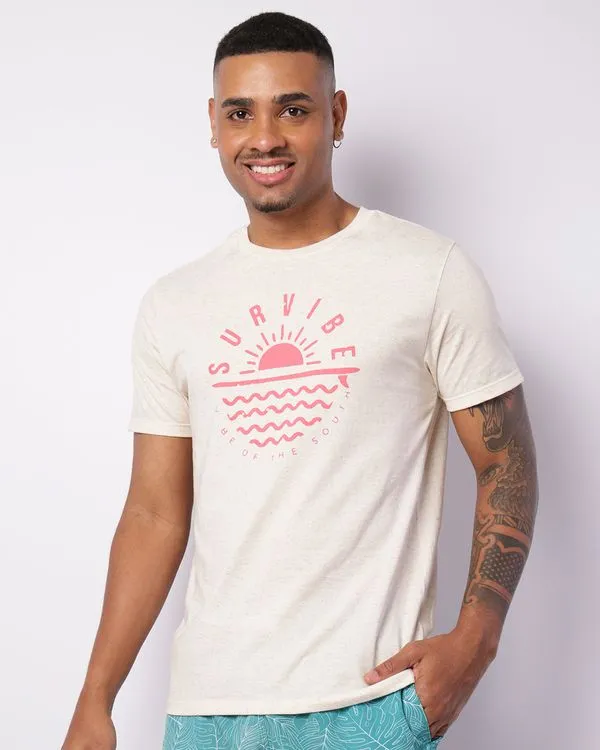 Camiseta Masculina Linho Manga Curta Flamê Off White G