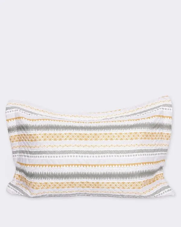 Porta Travesseiro 50cmx70cm Arte & Cazza Etnico Matelado Amarelo UN