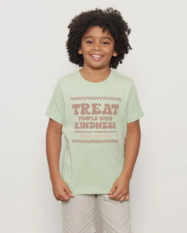 Camiseta Infantil Manga Curta Estampa Frontal Verde 4