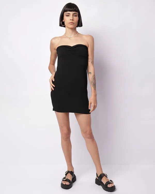 Vestido Feminino Tomara Que Caia Two Way Preto G