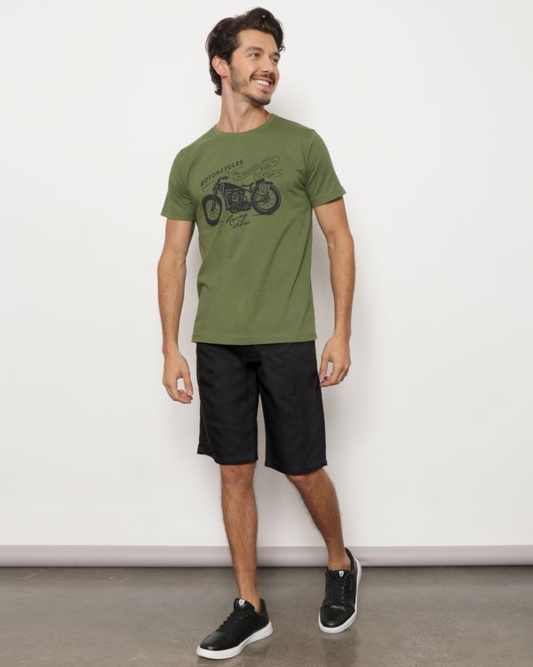 Bermuda Jeans Masculina Básica Com Bolsos Preta 42