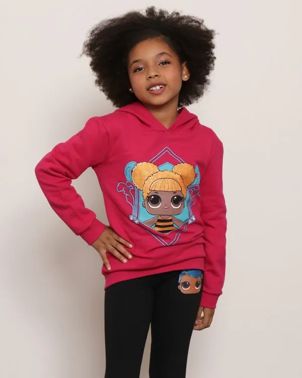 Blusão Infantil Moletom Estampa LOL Surprise Rosa 4