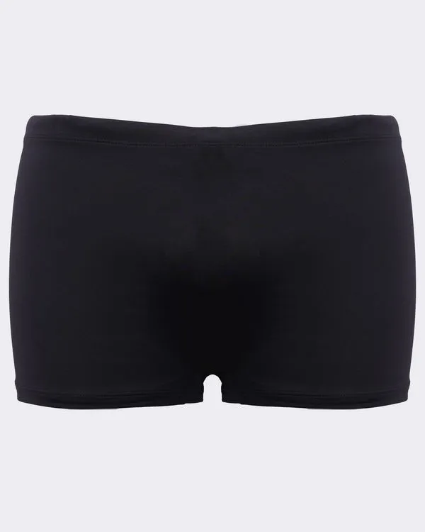 Sunga Box Plus Size Masculina Poliamida com Listras +Proteção UV50+Preta G1