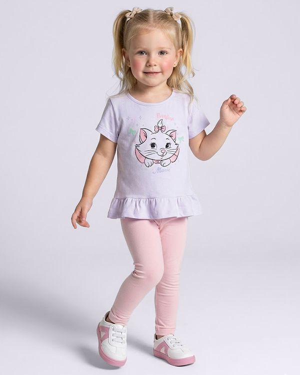 Camiseta Bebê Disney Marie Com Babados Branca 3