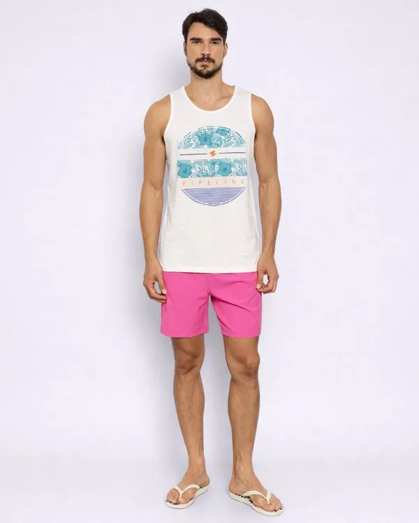 Bermuda Surf Masculina com Bolsos Rosa M