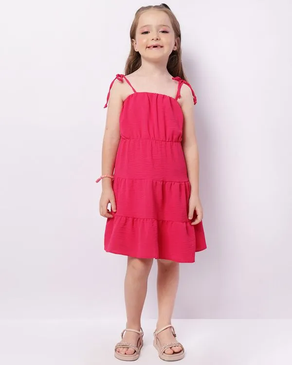 Vestido Infantil Curto Alcinha Três Marias Rosa 6