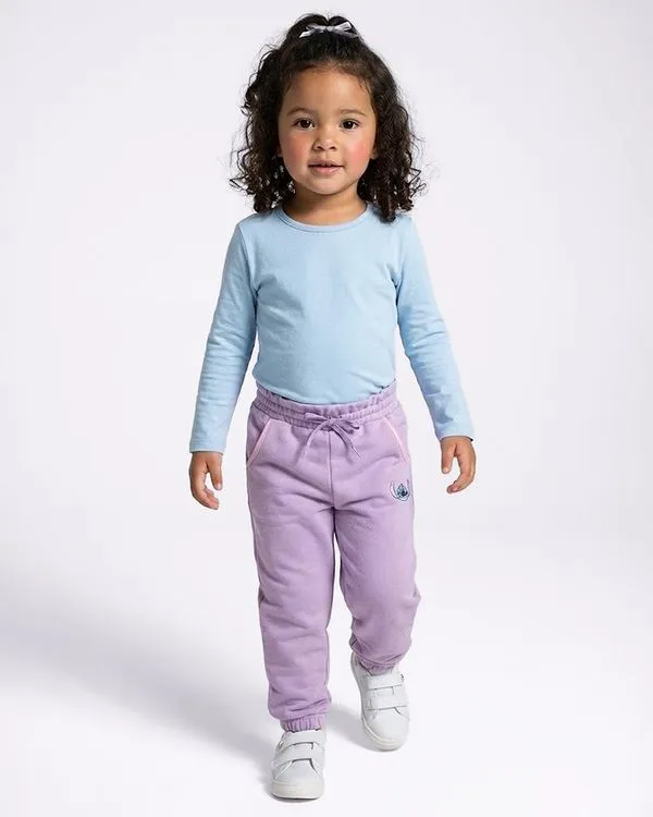 Calça Bebê Moletinho Jogger Disney Stitch Lilás 1