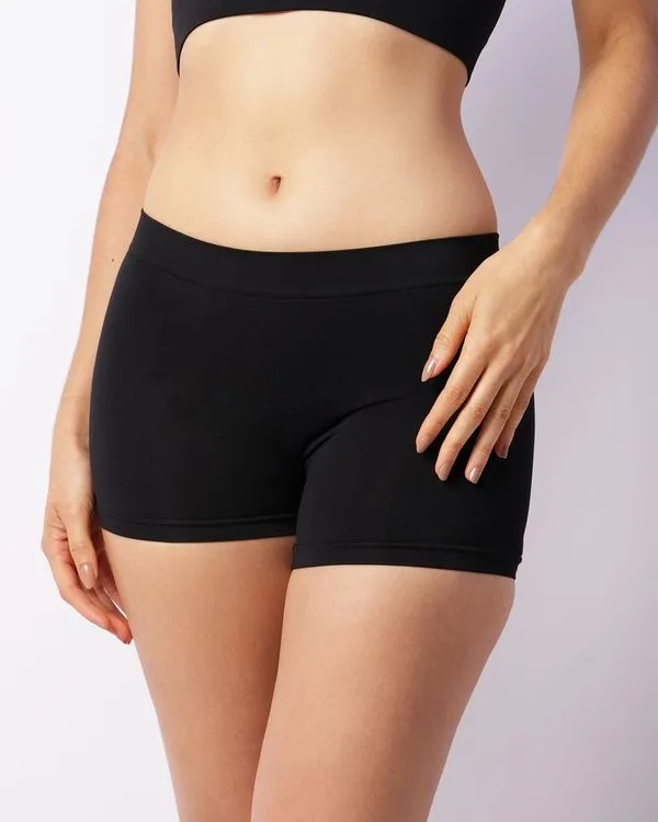 Calcinha Feminina Caleçon Sem Costura Preta G