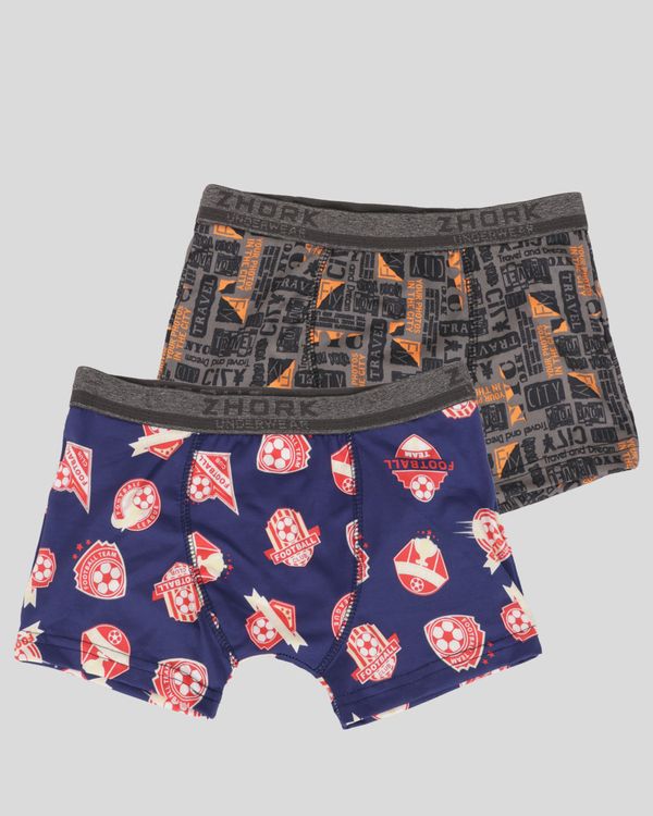 Kit 2 Cuecas Juvenil Boxer Estampa e Cores Sortidas Cores Sortidas 12