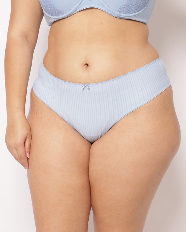 Calcinha Plus Size Feminina Texturizada Biquini Azul 52