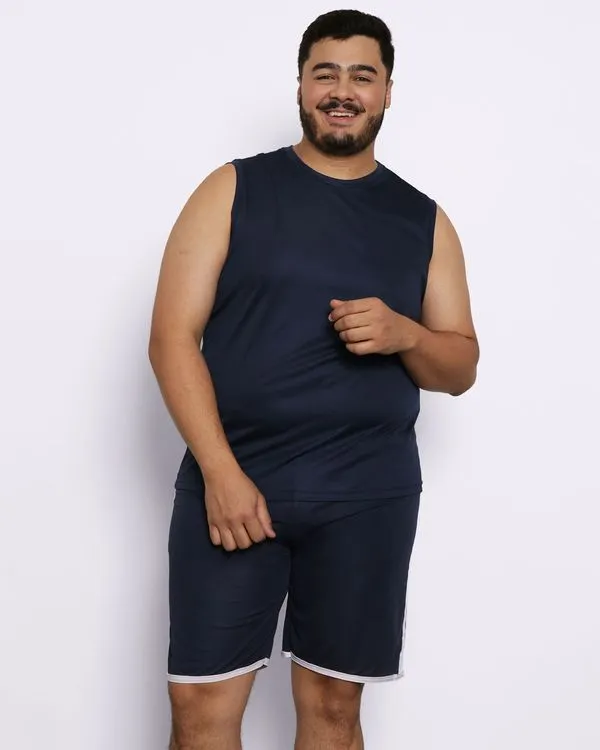 Regata Plus Size Masculina Marinho G1