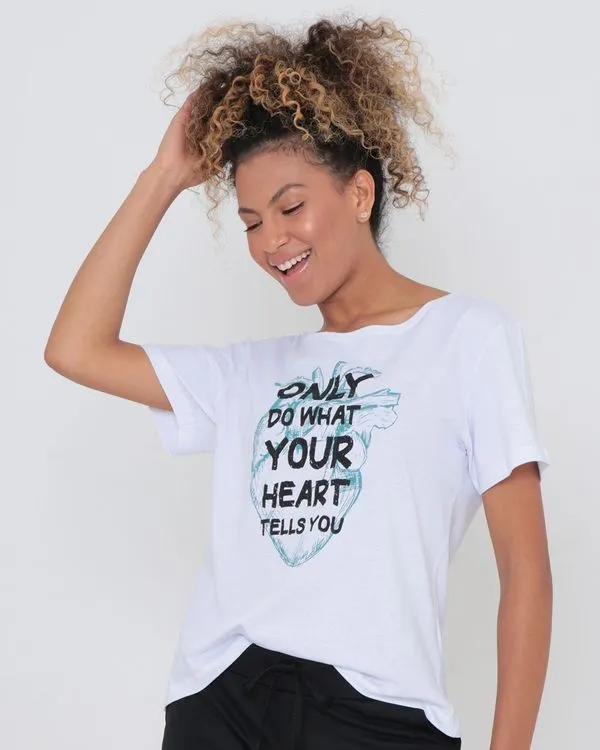 Blusa Fitness Estampada Branca M