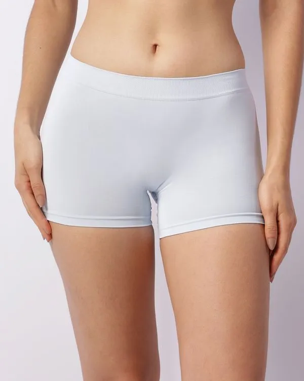 Calcinha Feminina Caleçon Sem Costura Azul M