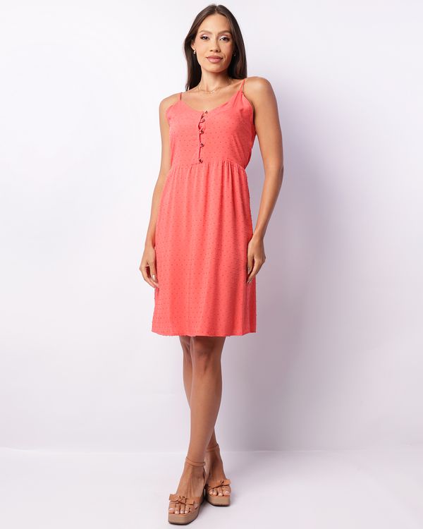 Vestido Feminino Curto Berry & Co. Viscose Pipoquinha Laranja P