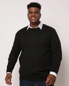 Suéter Plus Size Masculino Tricô Preto G1