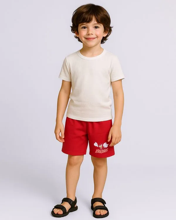 Bermuda Infantil Moletinho Reta Sonic Vermelha 12