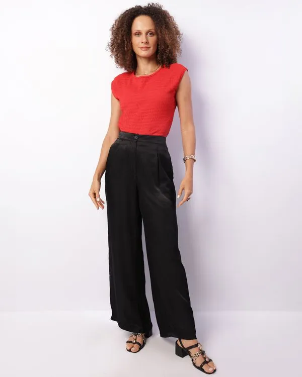 Calça Feminina Pantalona Berry & Co. Preta P
