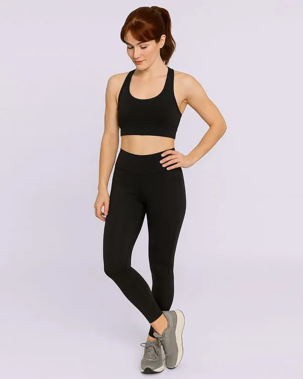 Calça Legging Fitness Feminina Poliamida Preta M