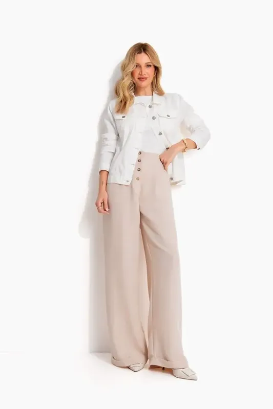 Jaqueta em Sarja Off White M