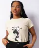 Camiseta Feminina Texturizada Disney Minnie Manga Curta Bege G
