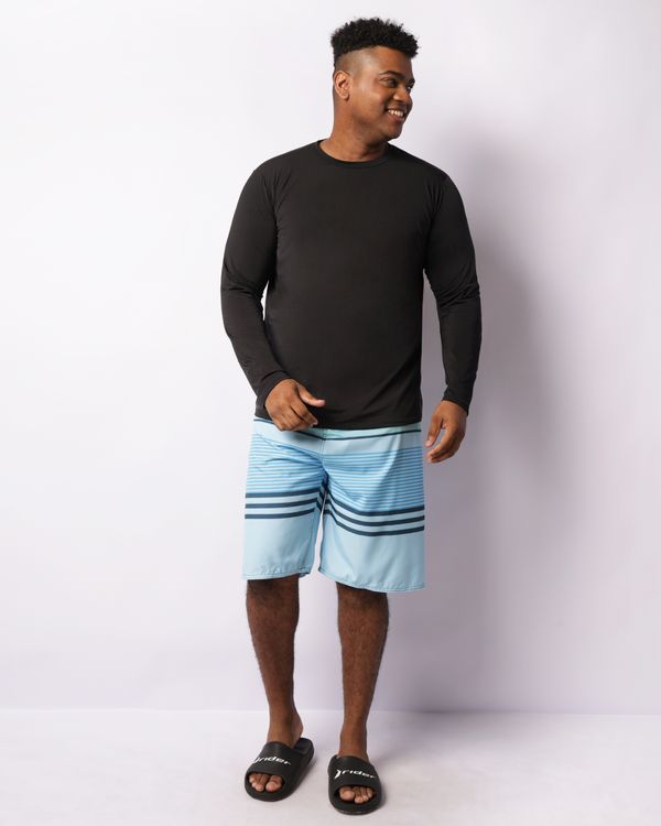 Bermuda Surf Plus Size Masculina Estampada Azul 52