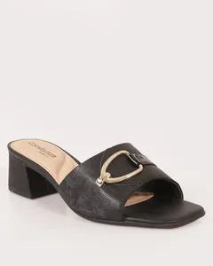 Tamanco Feminino Anatômico com Tira Verniz e Argola Comfortflex Preto 36
