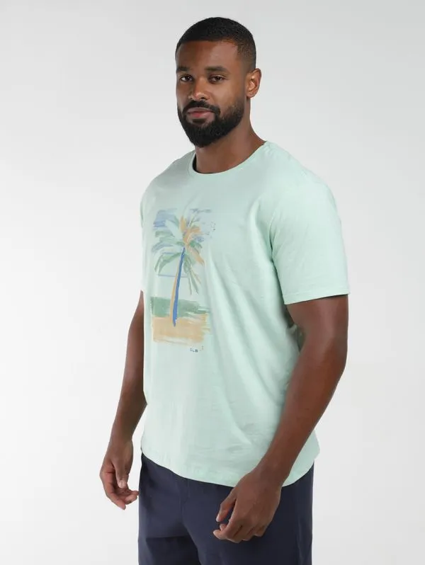 Camiseta Manga Curta Masculina VERDE CLARO G