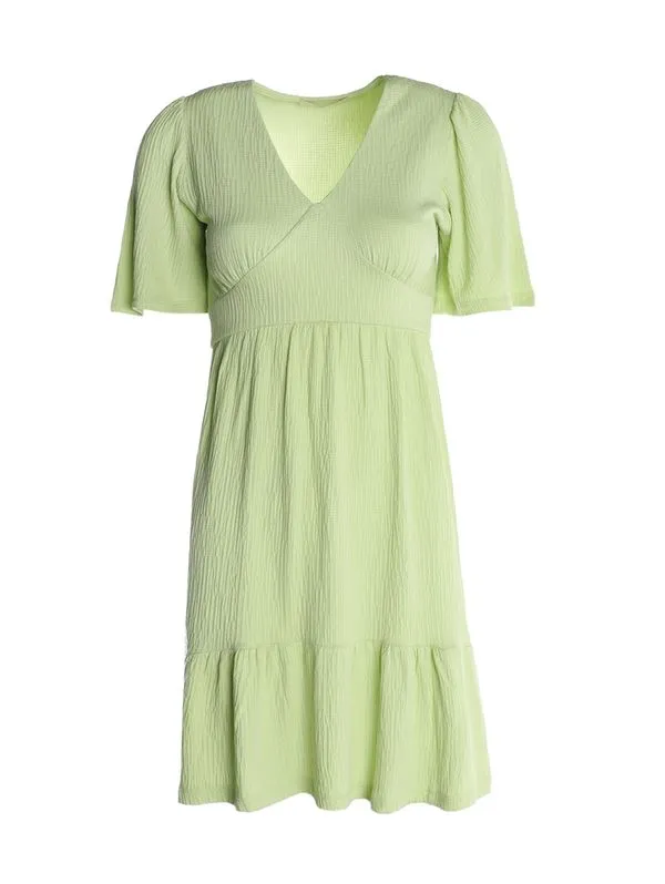 Vestido Malha Curto Manga Sino Autentique Feminino VERDE G