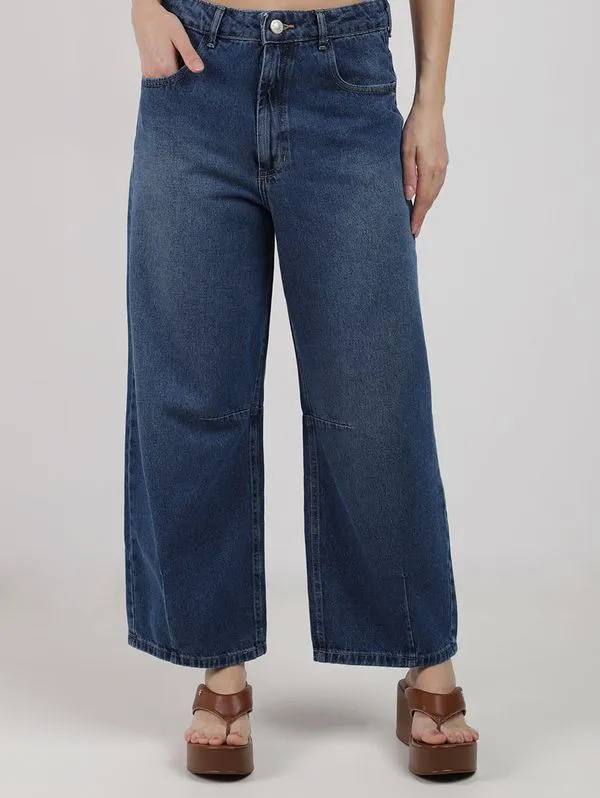 Calça Jeans Baggy Ballon Autentique Feminina AZUL 36