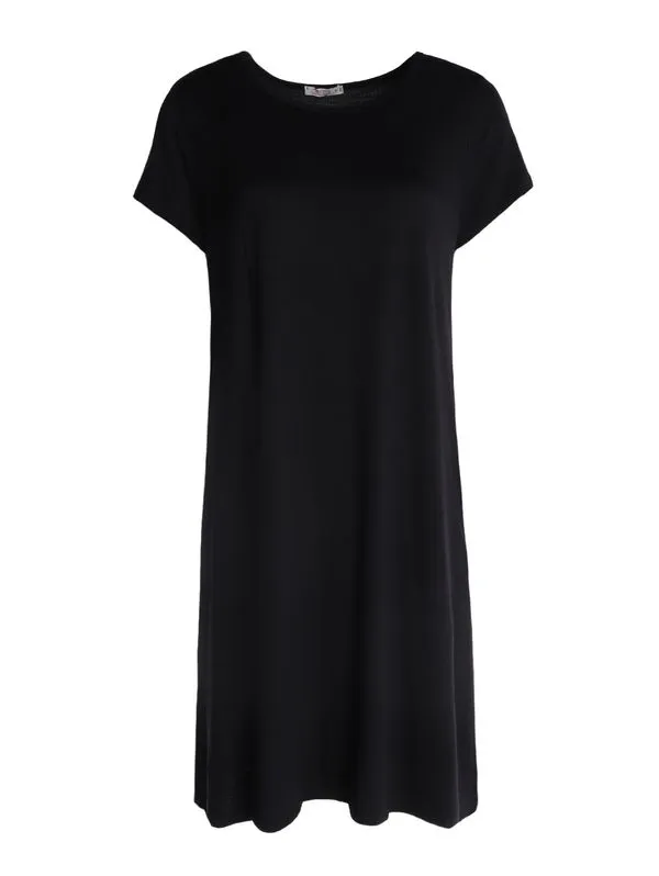 Vestido Malha Texturizada Com Bolso Feminino PRETO GG