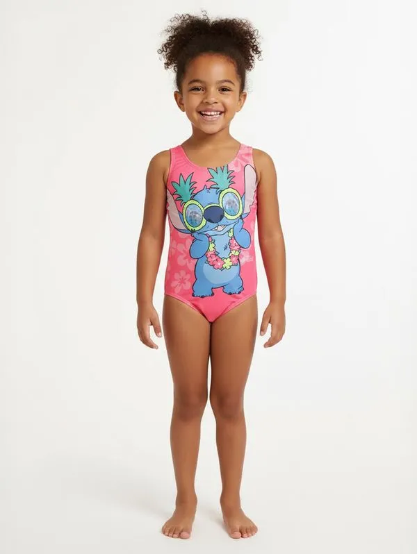 Maiô Stitch Infantil Para Menina - PINK 10