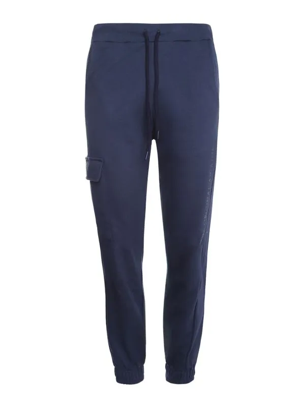 Calça Moletom Jogger Cargo Masculina MARINHO M