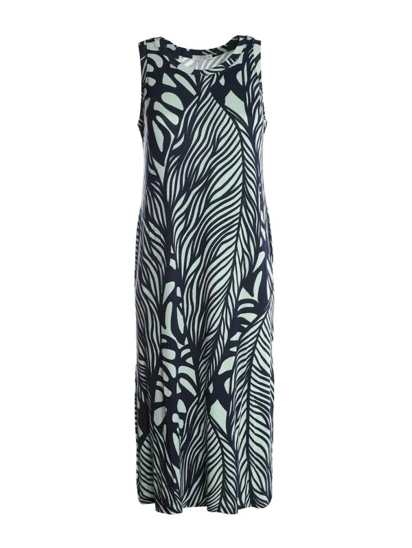 Vestido Midi Marrocos Estampado Feminino VERDE CLARO P