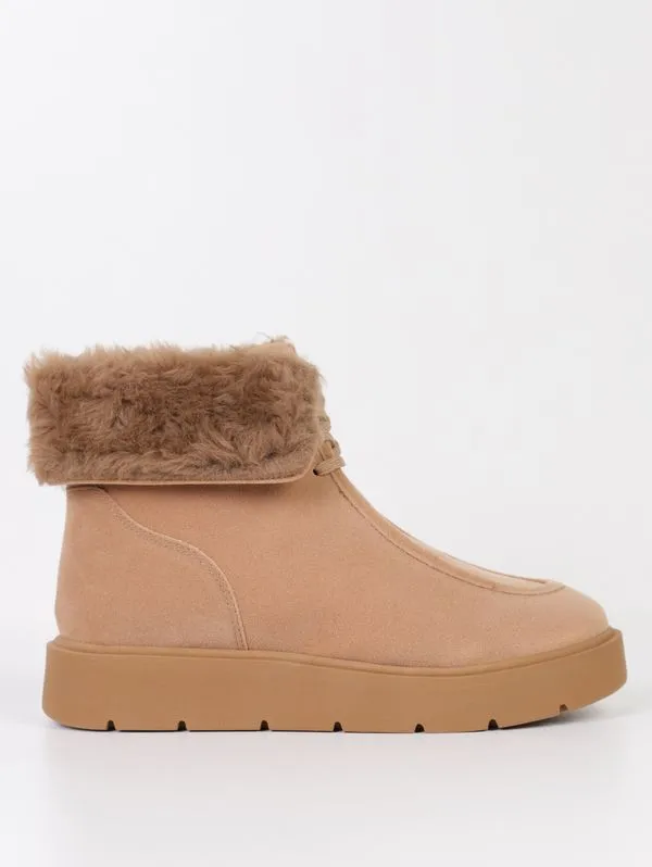 Bota com Pelo Quiz Feminina CARAMELO 37