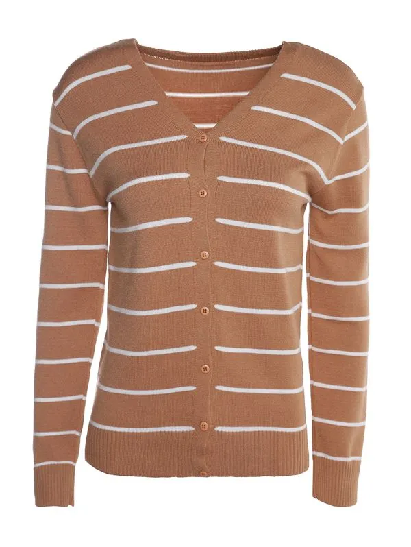 Cardigan Tricot Feminino BEGE G