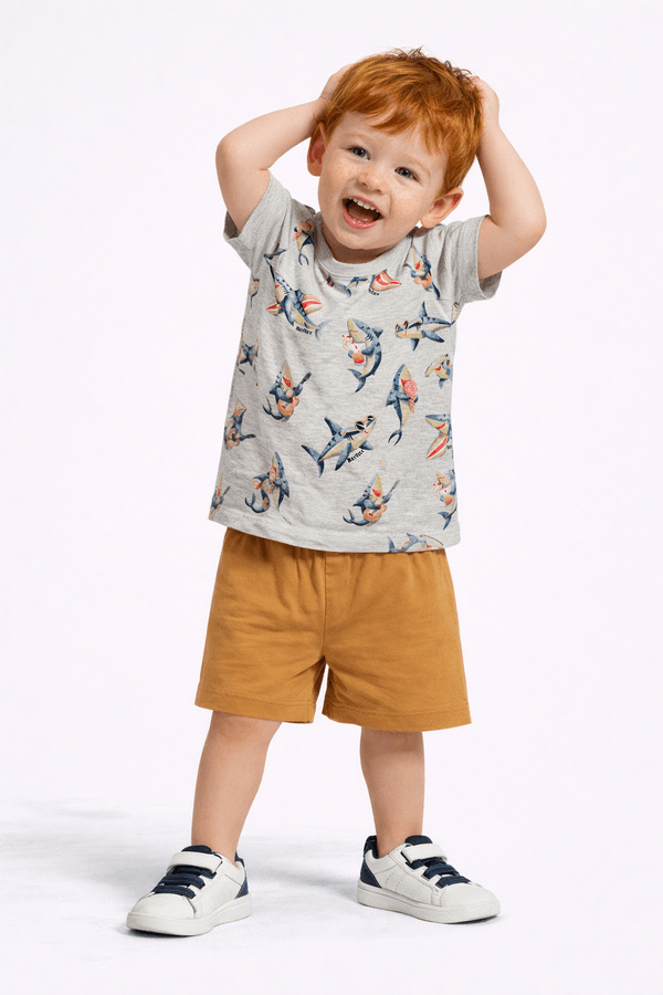 Conjunto Curto Infantil Para Menino - MESCLA 1