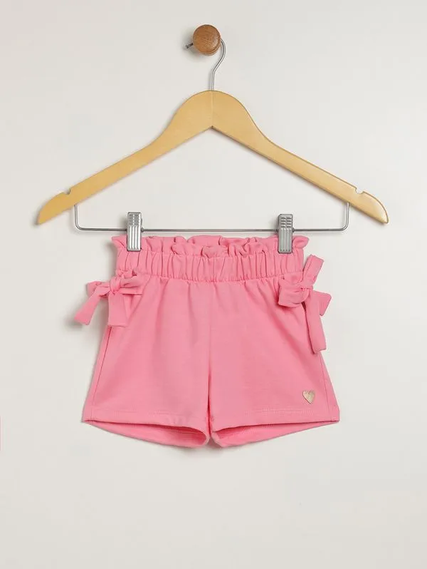 Short Moletinho Infantil Para Menina - ROSA 10