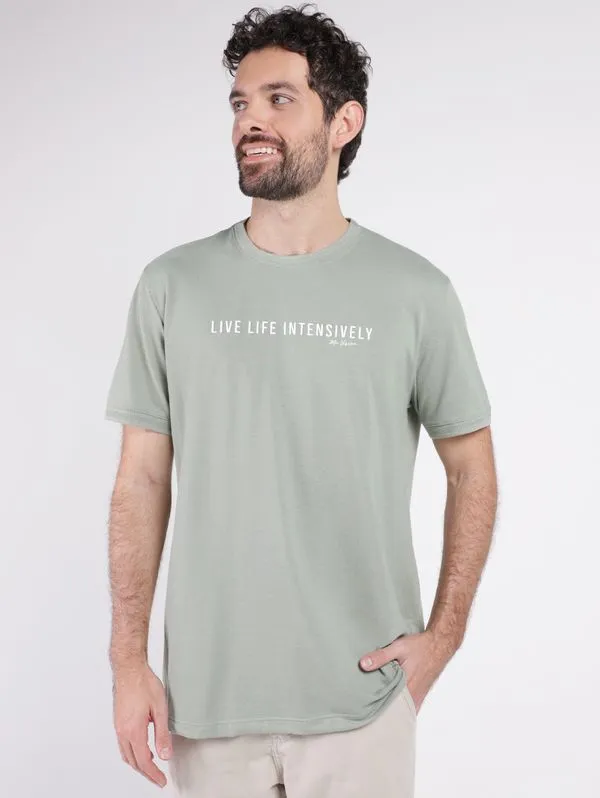 Camiseta Manga Curta Masculina VERDE CLARO M