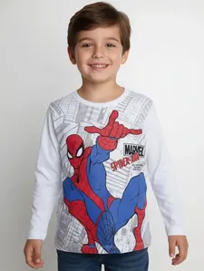 Camiseta Spider Man Infantil Para Menino - BRANCO 4