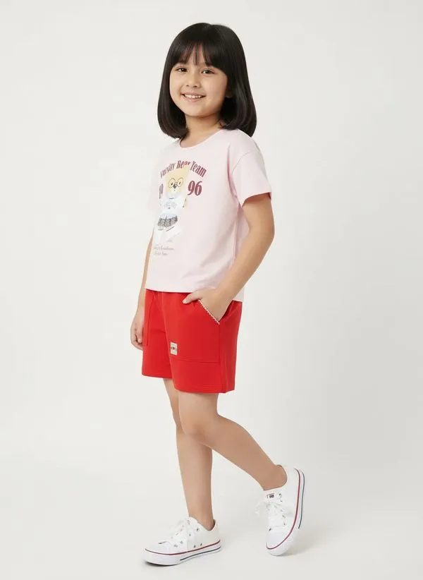Conjunto Curto Juvenil Para Menina - ROSA 14