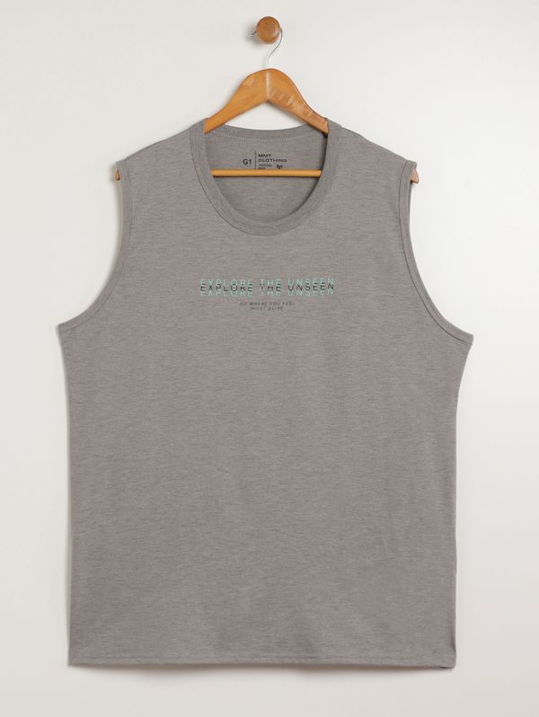 Camiseta Regata Plus Size Masculina CINZA G3