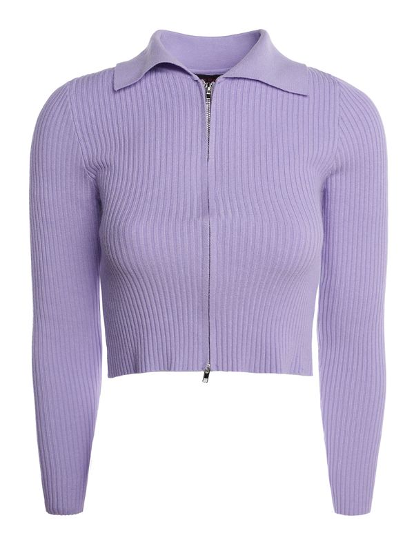 Blusa Tricot Gola Polo Feminina LILAS P