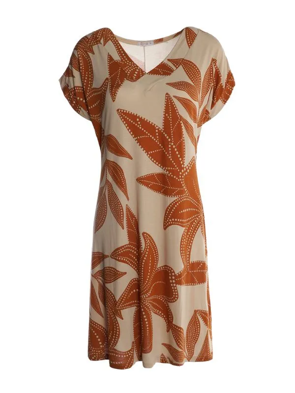 Vestido Malha Crepe Feminino CARAMELO G