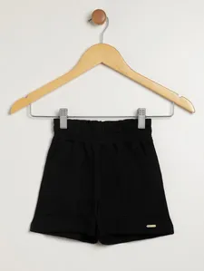 Short Clochard Moletinho Infantil Para Menina - PRETO 3