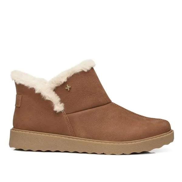 Bota Pegada Feminina em Couro Camel Cano Curto 281191-02 Bota Pegada Feminino em Couro Camel 281191-02 34