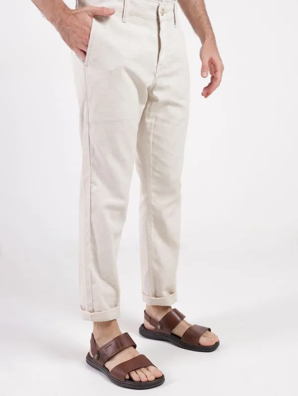 Calça Linho Slim Masculina AREIA 46