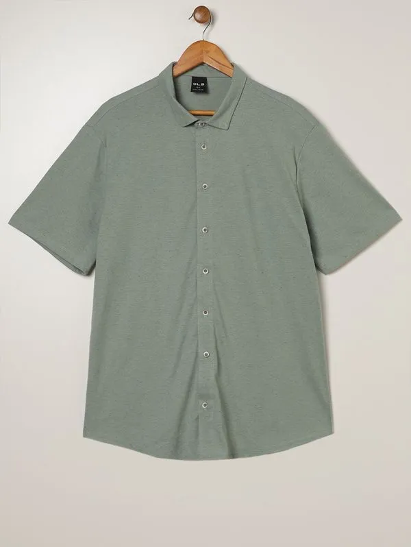 Camisa Manga Curta Plus Size Masculina VERDE G1