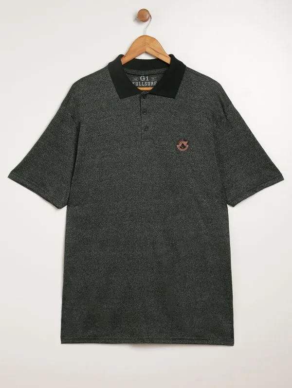 Polo Manga Curta Full Surf Plus Size Masculina VERDE G3