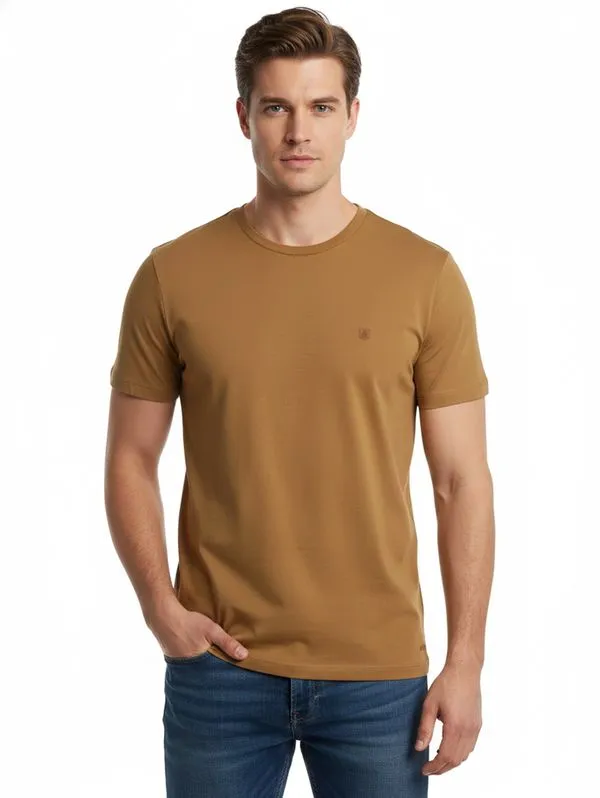 Camiseta Básica Cotton Masculina OCRE XG